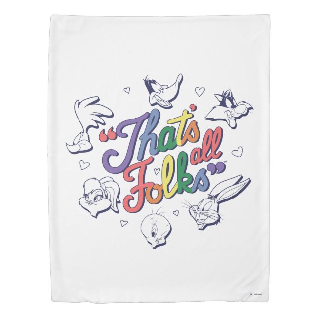LOONEY TUNES™ - That's All Folks! Pride Badge Duvet Cover (Front)