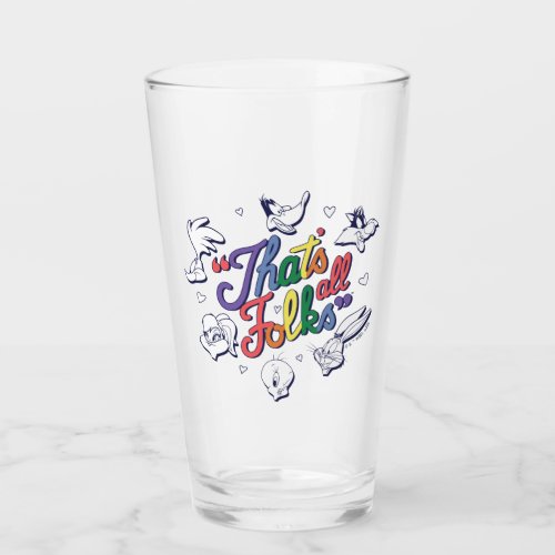 LOONEY TUNES _ Thats All Folks Pride Badge Glass