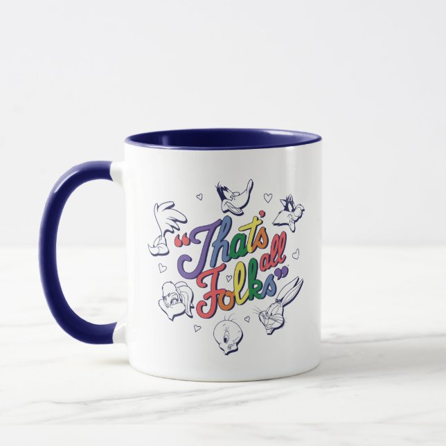 LOONEY TUNES™ - That's All Folks! Pride Badge Mug (Left)