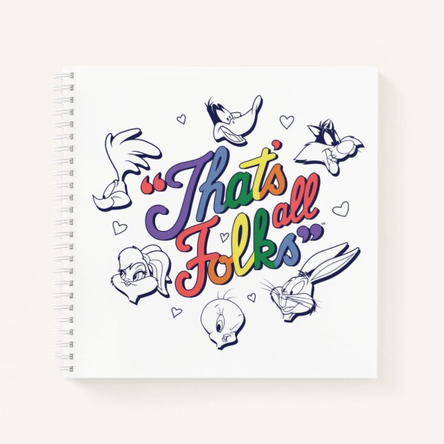 LOONEY TUNES™ - That's All Folks! Pride Badge Notebook (Front)