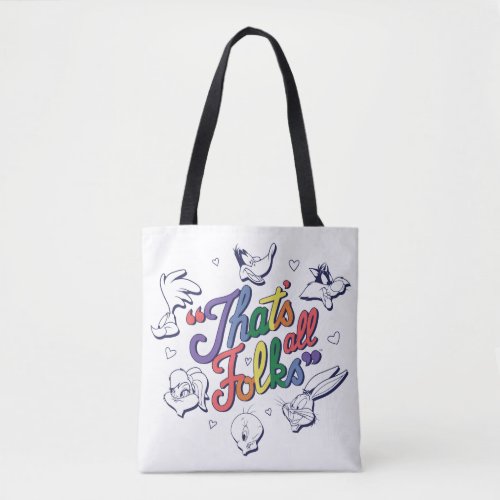 LOONEY TUNES _ Thats All Folks Pride Badge Tote Bag