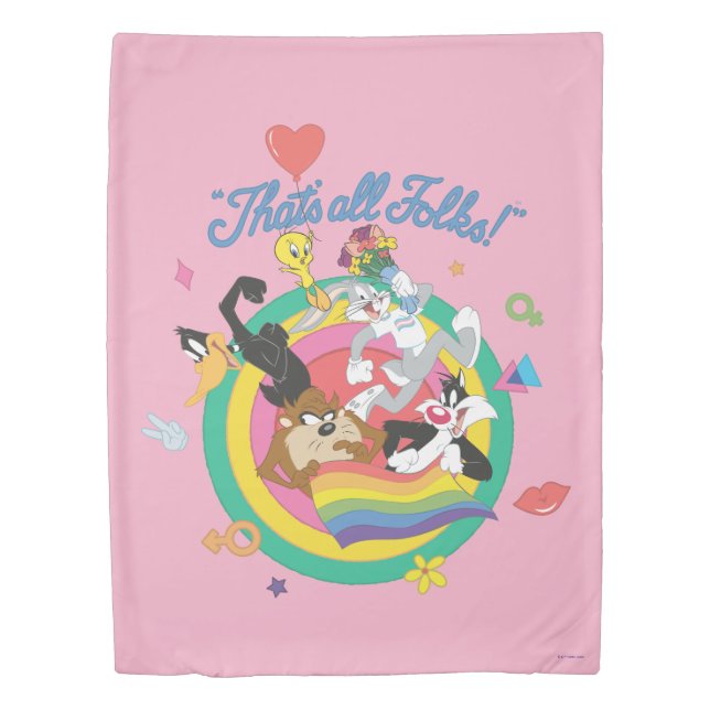 LOONEY TUNES™ - That's All Folks! Pride Bullseye Duvet Cover (Front)