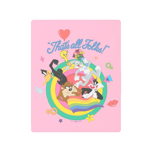 LOONEY TUNES™ - That's All Folks! Pride Bullseye Metal Print (Front)