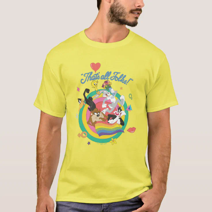 Looney Tunes™ Thats All Folks Pride Bullseye T Shirt Zazzle