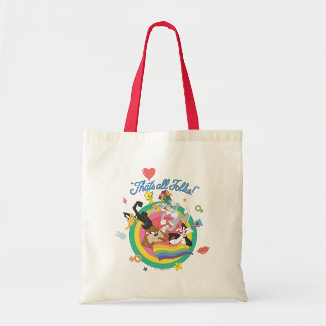 LOONEY TUNES™ - That's All Folks! Pride Bullseye Tote Bag (Front)