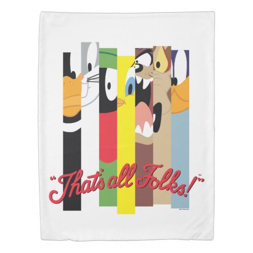 LOONEY TUNESâ THATS ALL FOLKSâ Sliced Characters Duvet Cover