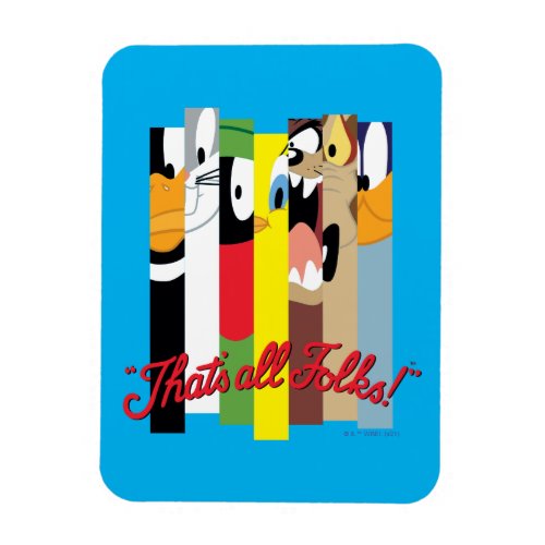 LOONEY TUNES THATS ALL FOLKS Sliced Characters Magnet