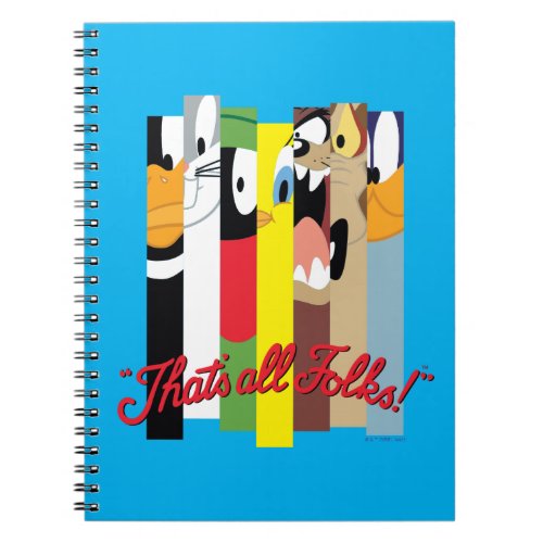 LOONEY TUNES THATS ALL FOLKS Sliced Characters Notebook
