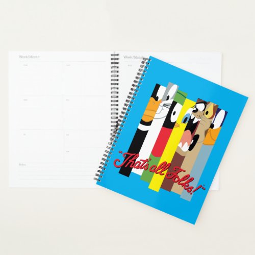 LOONEY TUNES THATS ALL FOLKS Sliced Characters Planner