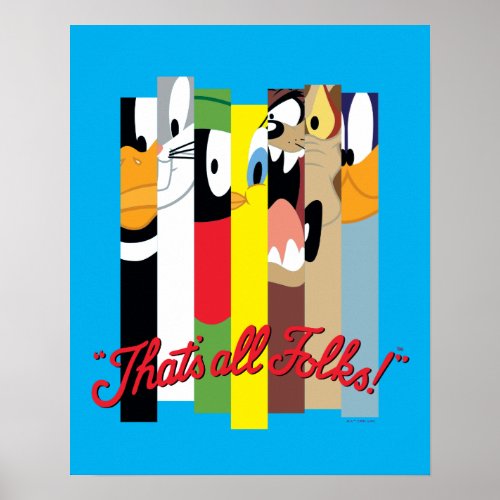 LOONEY TUNES THATS ALL FOLKS Sliced Characters Poster