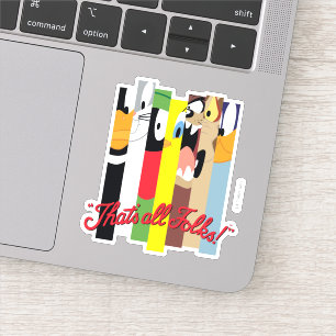 LOONEY TUNES™ THAT'S ALL FOLKS!™ Sliced Characters Sticker