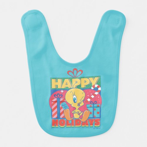 LOONEY TUNES  TWEETY Happy Holidays Baby Bib