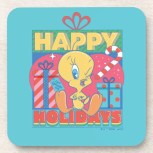 LOONEY TUNES™   TWEETY™ Happy Holidays Beverage Coaster