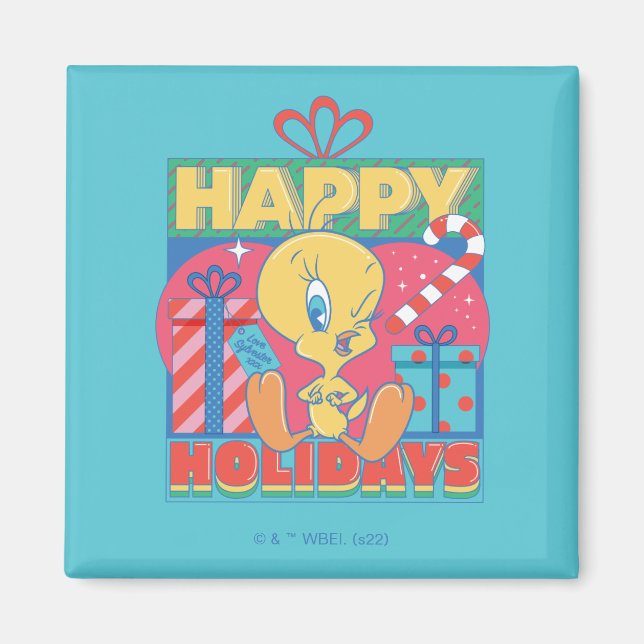 LOONEY TUNES™ | TWEETY™ Happy Holidays Magnet (Front)