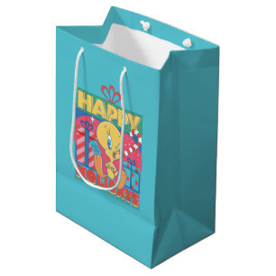 LOONEY TUNES™ TWEETY™ Happy Holidays Medium Gift Bag