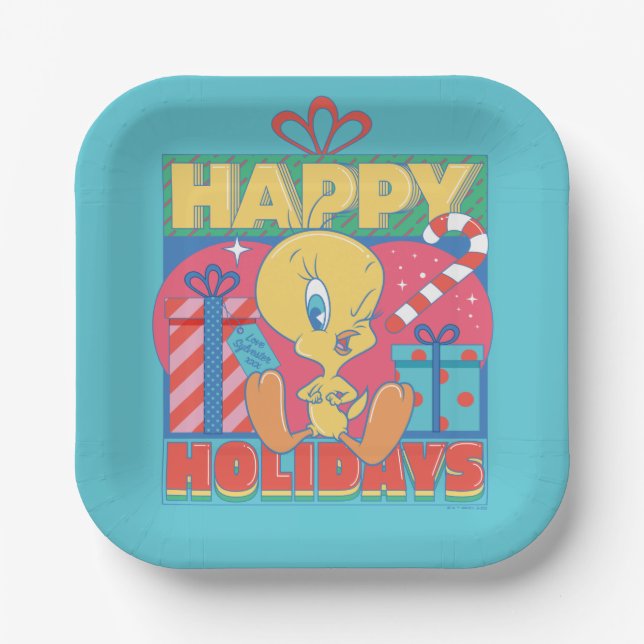 LOONEY TUNES™ | TWEETY™ Happy Holidays Paper Plates (Front)