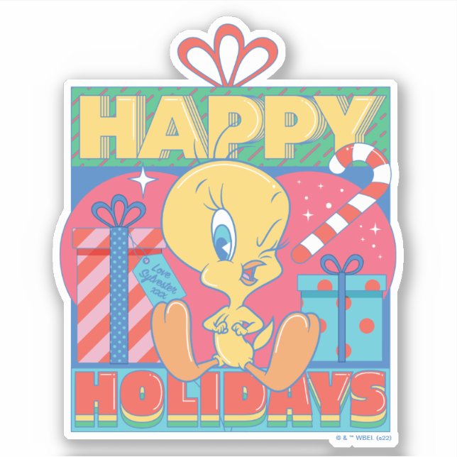 LOONEY TUNES™ | TWEETY™ Happy Holidays Sticker (Front)