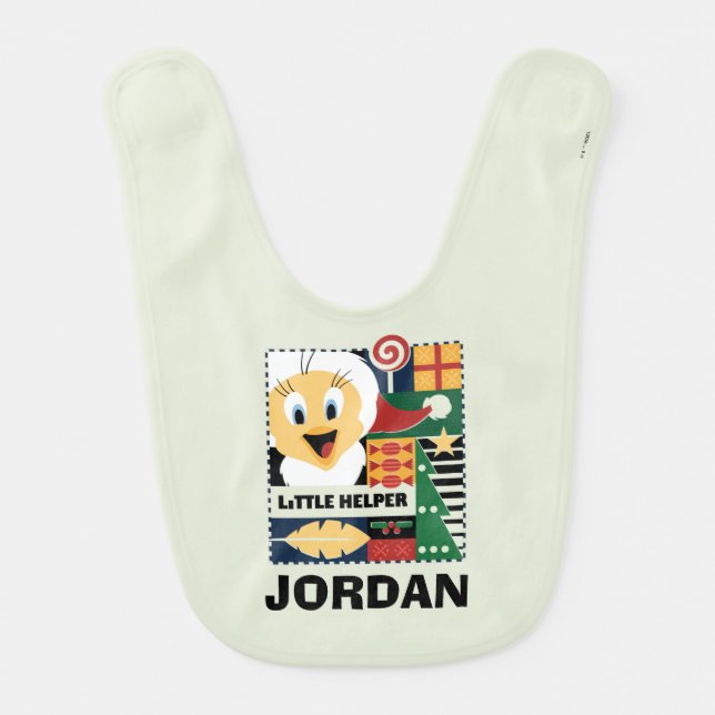 LOONEY TUNES™ TWEETY™ Little Helper Baby Bib (Front)