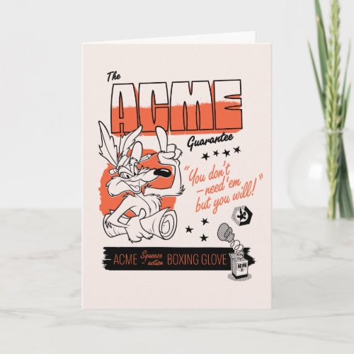 LOONEY TUNES  WILE E COYOTE ACME Boxing Glove Card