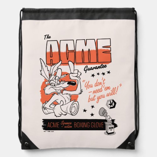 LOONEY TUNES  WILE E COYOTE ACME Boxing Glove Drawstring Bag