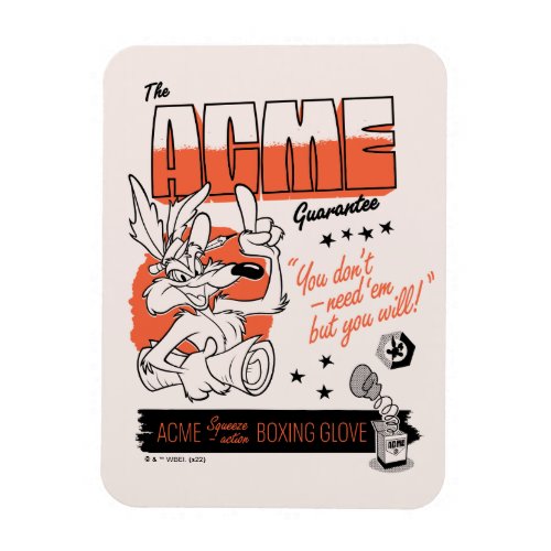LOONEY TUNES  WILE E COYOTE ACME Boxing Glove Magnet