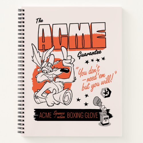 LOONEY TUNES  WILE E COYOTE ACME Boxing Glove Notebook