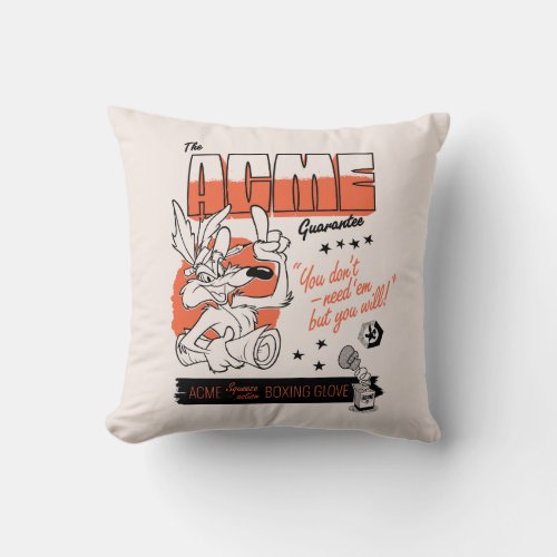 LOONEY TUNES  WILE E COYOTE ACME Boxing Glove Throw Pillow