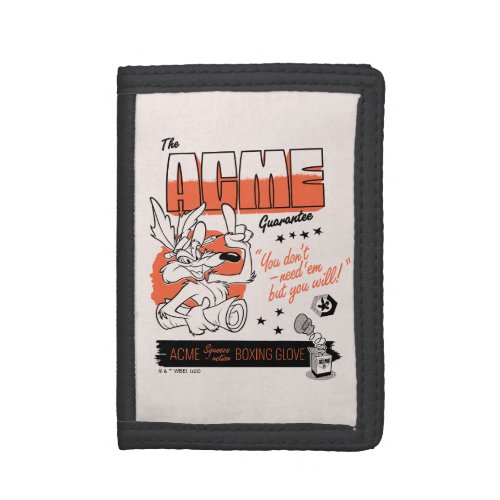 LOONEY TUNES  WILE E COYOTE ACME Boxing Glove Trifold Wallet