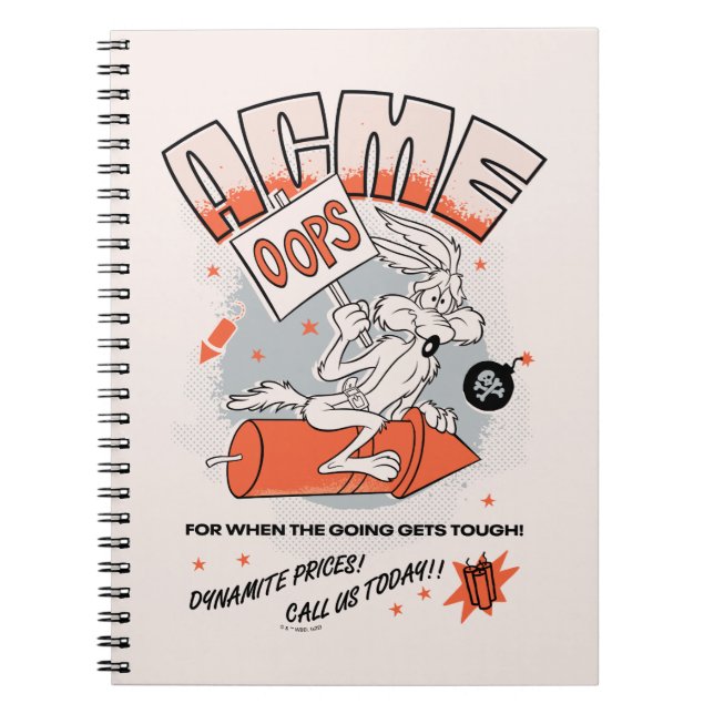 LOONEY TUNES™ | WILE E. COYOTE™ ACME Dynamite Notebook (Front)