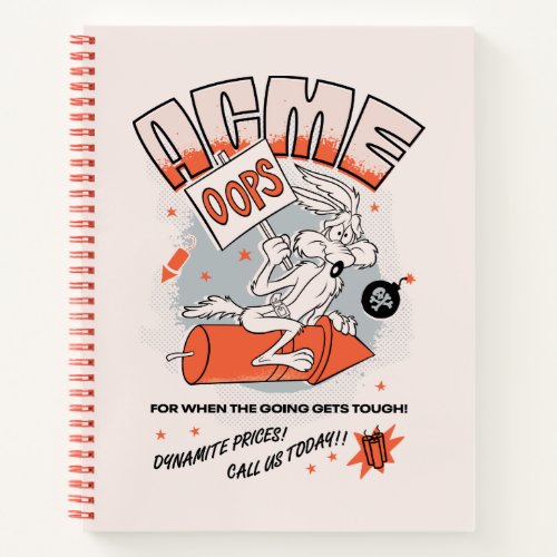 LOONEY TUNES  WILE E COYOTE ACME Dynamite Notebook