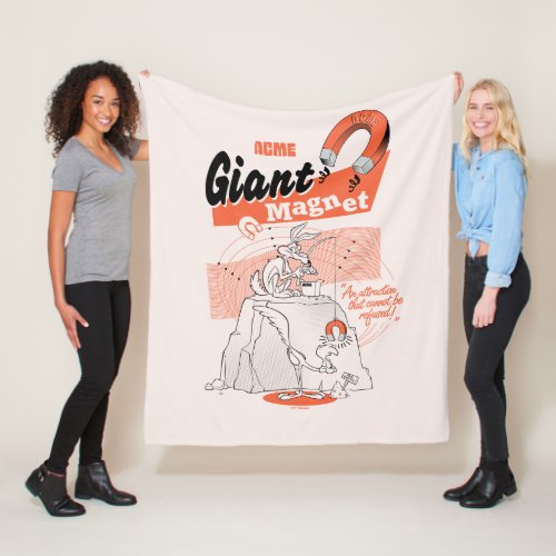 LOONEY TUNES  WILE E COYOTE ACME Giant Magnet Fleece Blanket