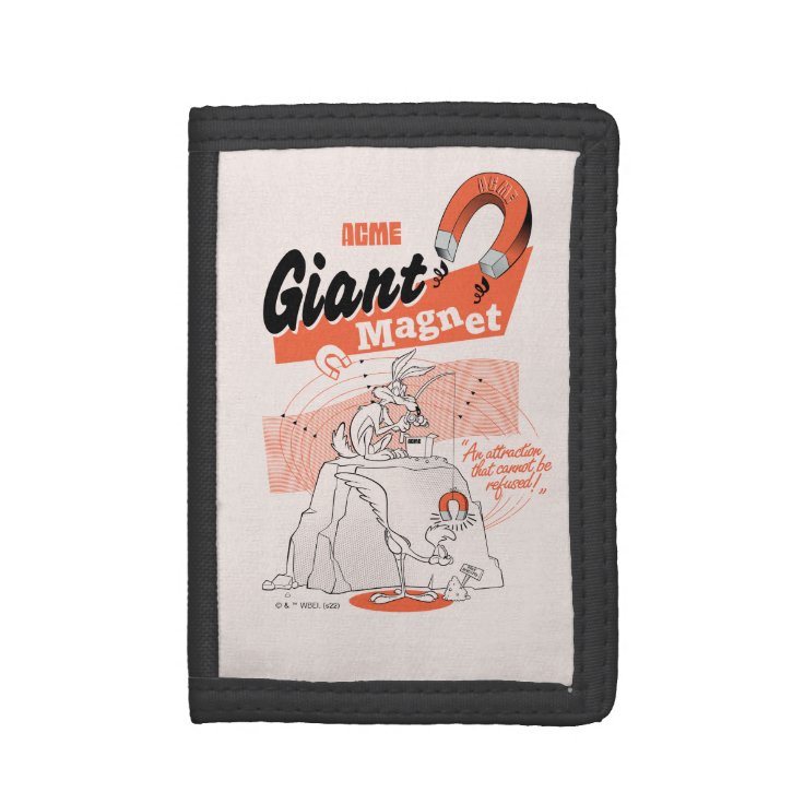 LOONEY TUNES™ | WILE E. COYOTE™ ACME Giant Magnet Trifold Wallet | Zazzle