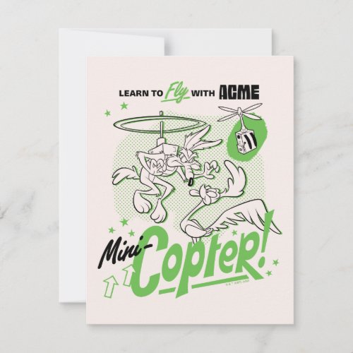 LOONEY TUNESâ  WILE E COYOTEâ Acme Mini_Copter Note Card
