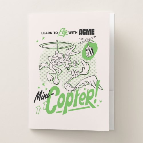 LOONEY TUNESâ  WILE E COYOTEâ Acme Mini_Copter Pocket Folder