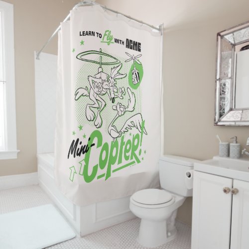 LOONEY TUNESâ  WILE E COYOTEâ Acme Mini_Copter Shower Curtain