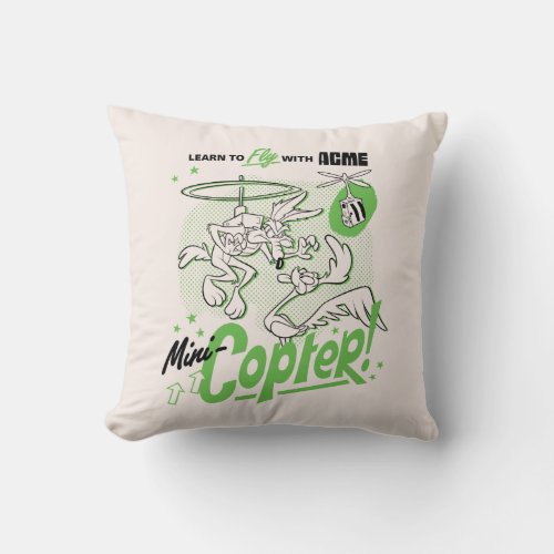 LOONEY TUNESâ  WILE E COYOTEâ Acme Mini_Copter Throw Pillow