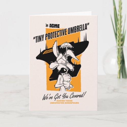 LOONEY TUNES  WILE E COYOTE ACME Tiny Umbrella Card