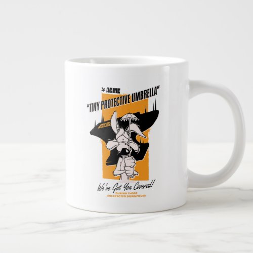 LOONEY TUNES  WILE E COYOTE ACME Tiny Umbrella Giant Coffee Mug