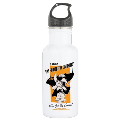 LOONEY TUNES  WILE E COYOTE ACME Tiny Umbrella Stainless Steel Water Bottle