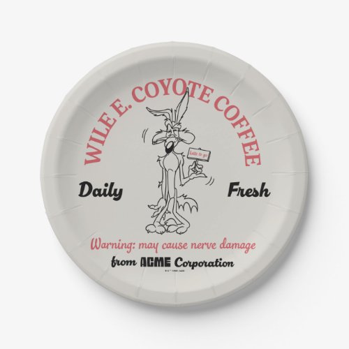 LOONEY TUNES  WILE E COYOTE Daily Fresh Coffee Paper Plates