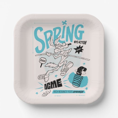 LOONEY TUNES  WILE E COYOTE Spring Into Action Paper Plates