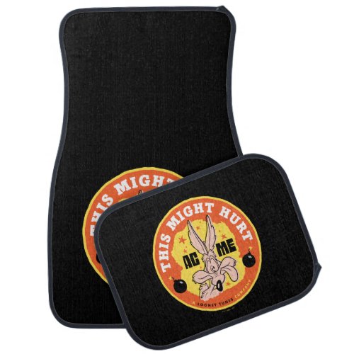 LOONEY TUNES  WILE E COYOTE This Might Hurt Car Floor Mat