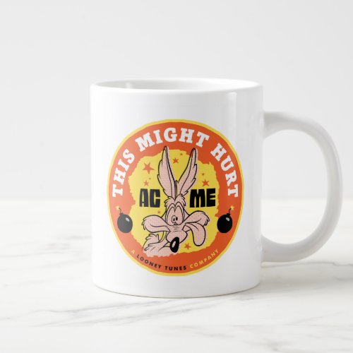 LOONEY TUNES  WILE E COYOTE This Might Hurt Giant Coffee Mug