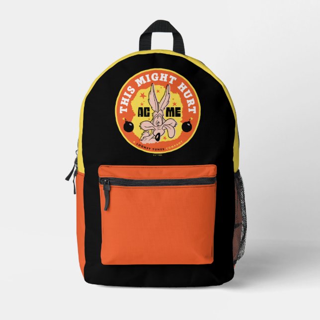 LOONEY TUNES™ | WILE E. COYOTE™ This Might Hurt Printed Backpack (Front)