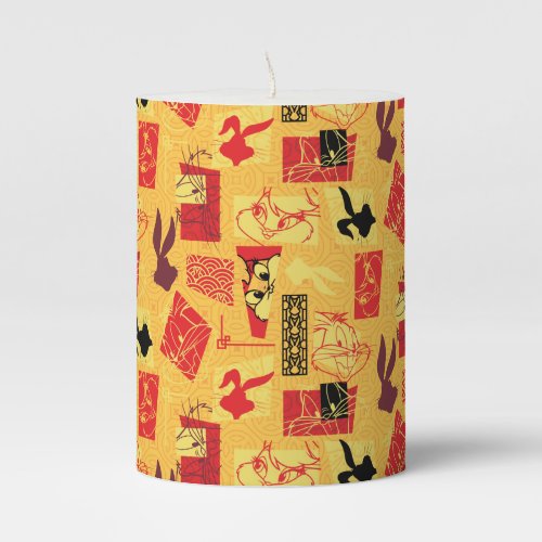 LOONEY TUNES  Year of the Rabbit Pattern Pillar Candle