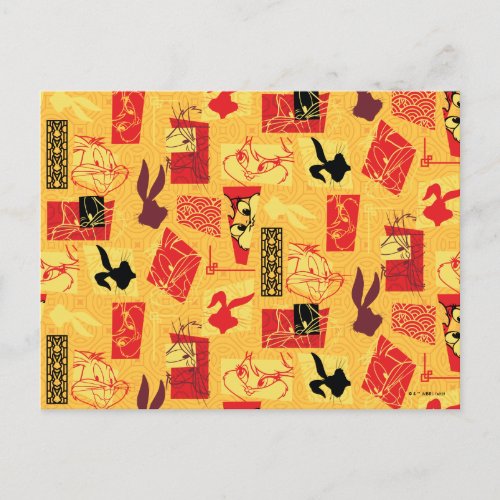 LOONEY TUNESâ  Year of the Rabbit Pattern Postcard