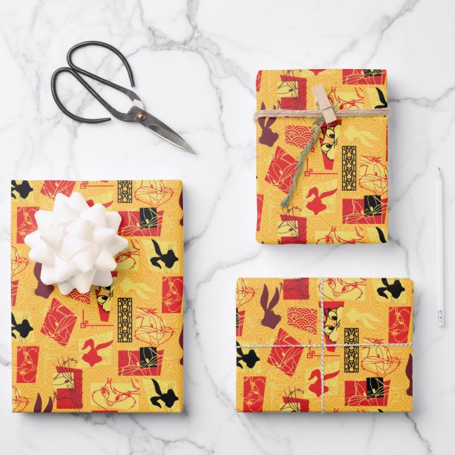 LOONEY TUNES™ | Year of the Rabbit Pattern Wrapping Paper Sheets (Front)