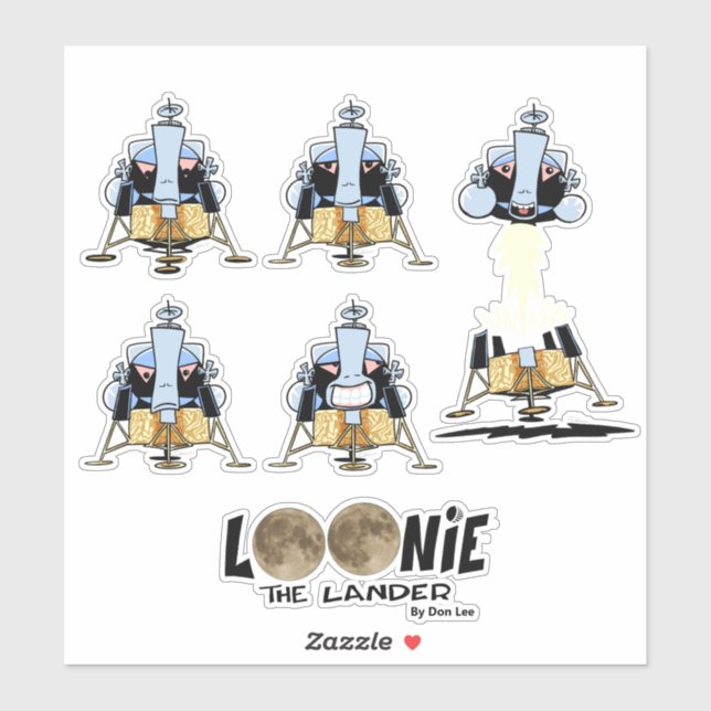 Loonie the Lander Sticker (Sheet)