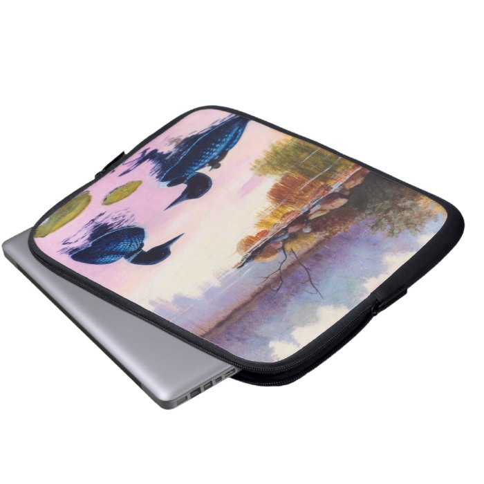Loons At Twilight Laptop Sleeve