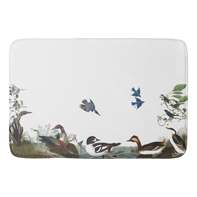 Loons Bluebirds Birds Wildlife Animals Bath Mat (Front)